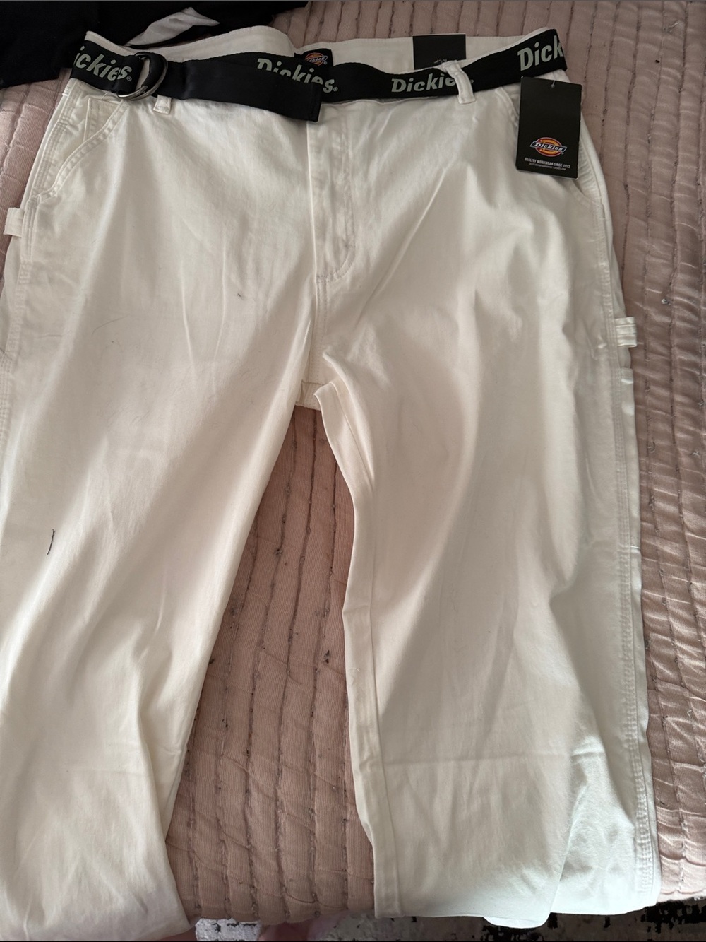 Dickies Men's White Cargo Painter Pants